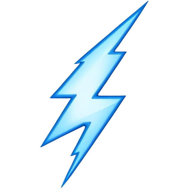 Blue lightning bolt emoji