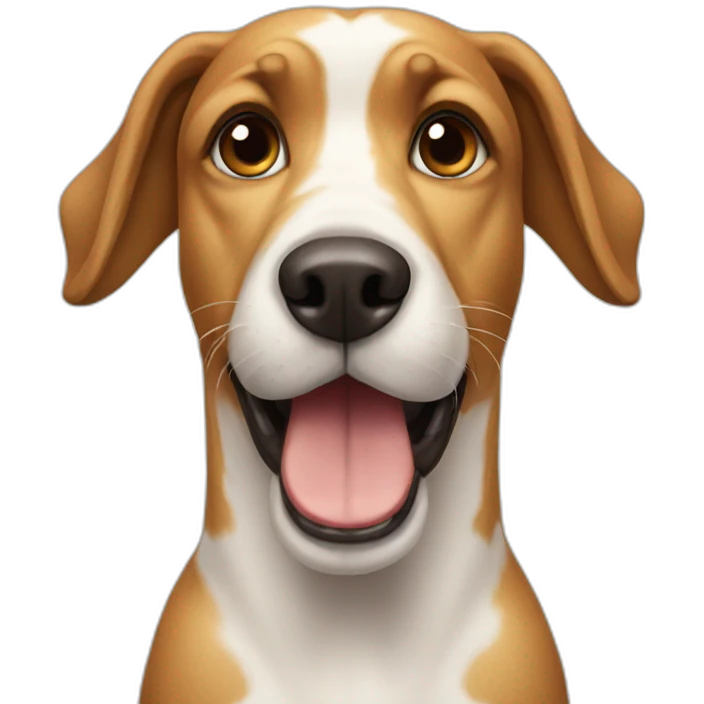 a dog with a waffle emoji