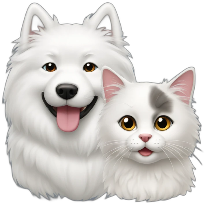 samoyed and ragdoll cat emoji