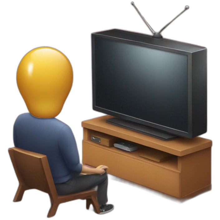 remote box controlling a tv emoji