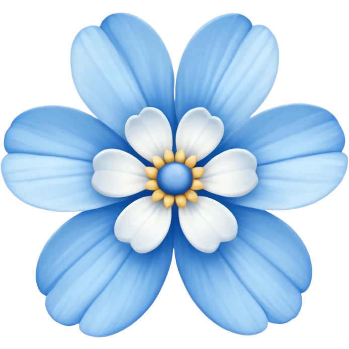 Blue white flowers emoji