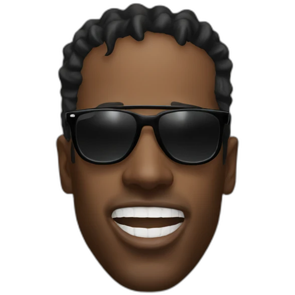travis scott with sunglasses screaming emoji
