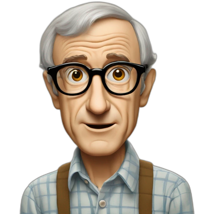 Woody Allen qui pose une question  emoji