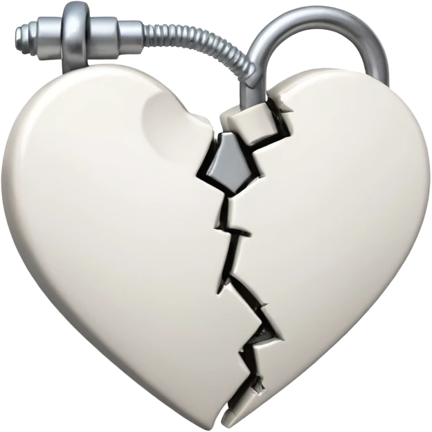 broken heart sticked together (divorce) with a clamp emoji