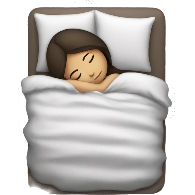 Brunette girl sleeping emoji