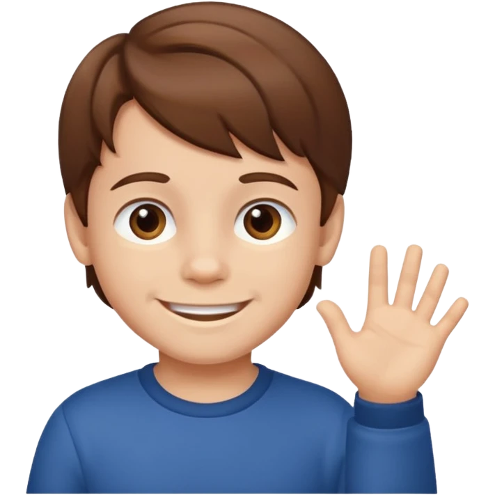 A 4 year old boy with brown hair emoji
