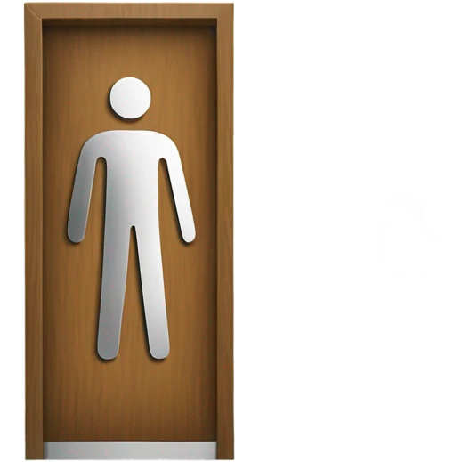 Men’s bathroom door emoji