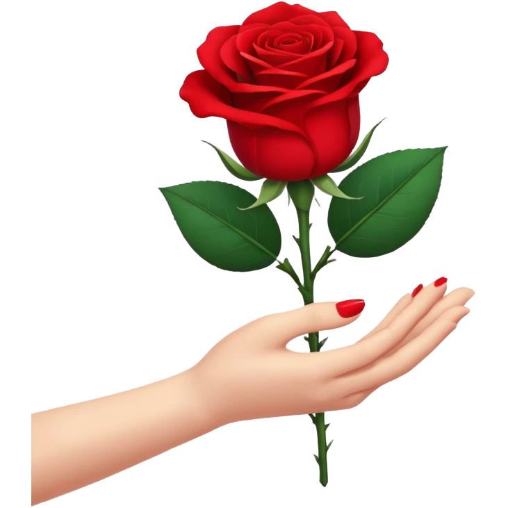 hand giving a rose emoji