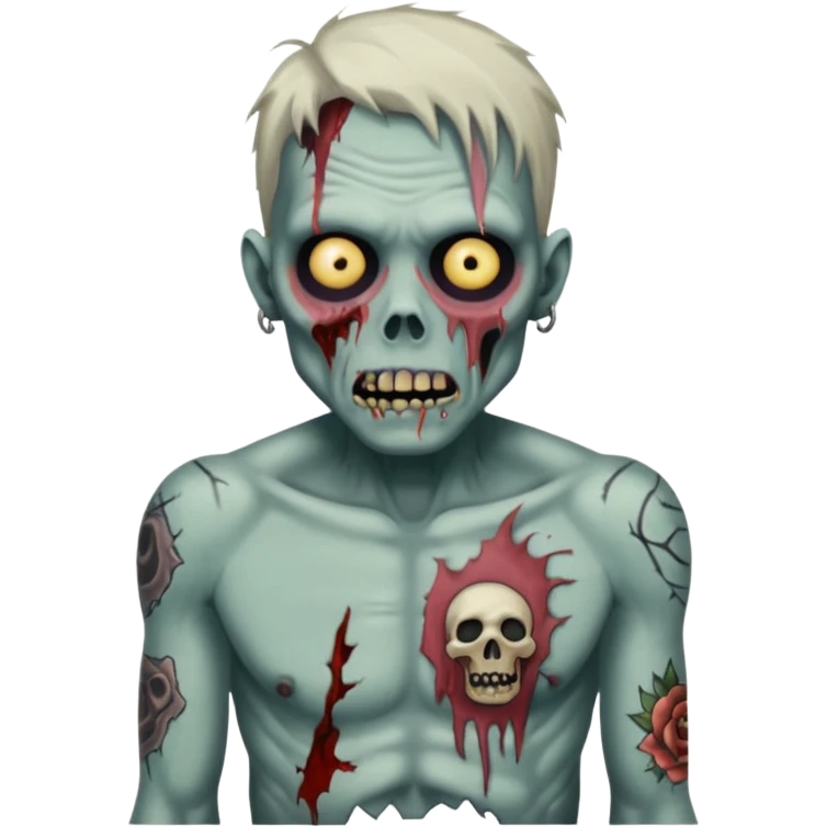 zombie with tattoos emoji