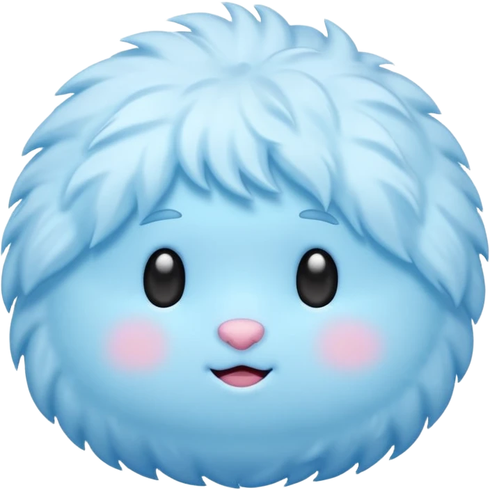 pastel blue fluffy winter glow emoji