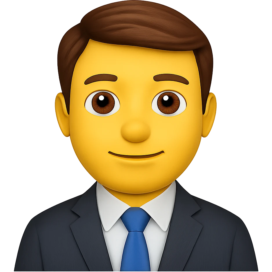 photorealistic office worker, emoji style emoji