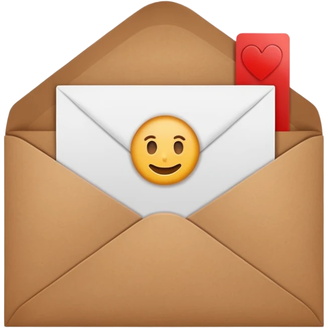 card with brown envelope emoji