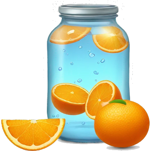 Orange liquid in a jar emoji