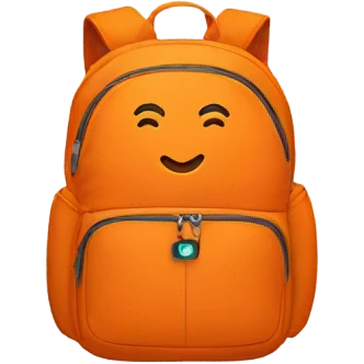 Orange backpack emoji