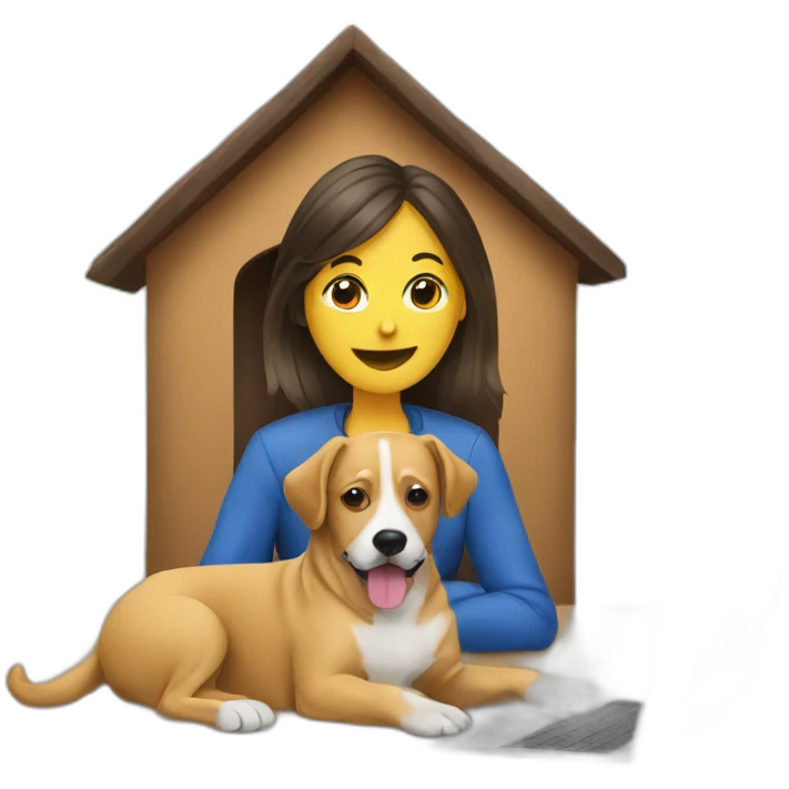 wfh with dog include house emoji emoji