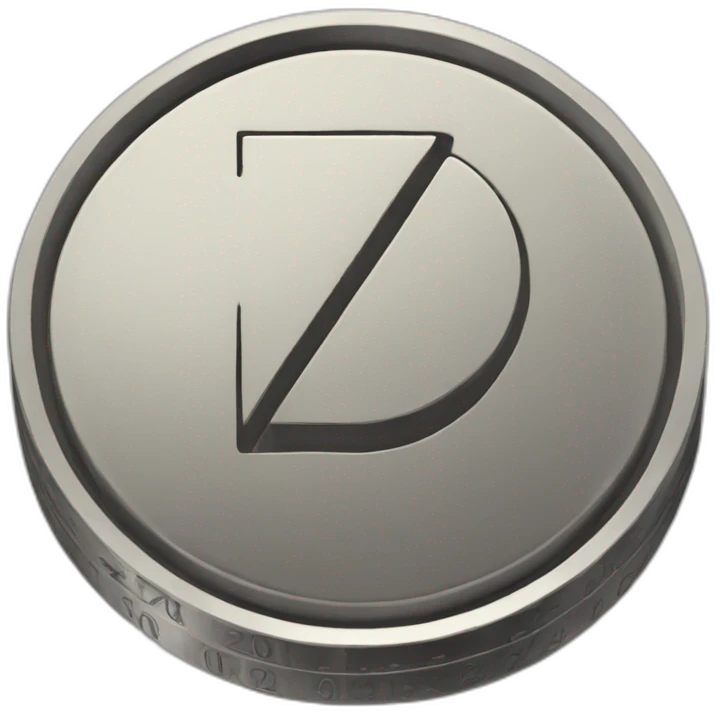 a coin with zero label and percentage sign emoji