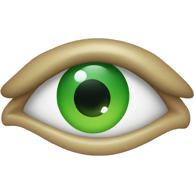 Eye heart emoji but green emoji