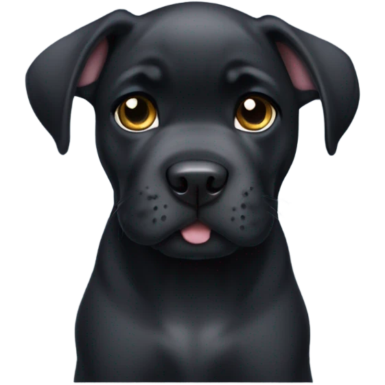 black cane corso puppy with pointed ears emoji