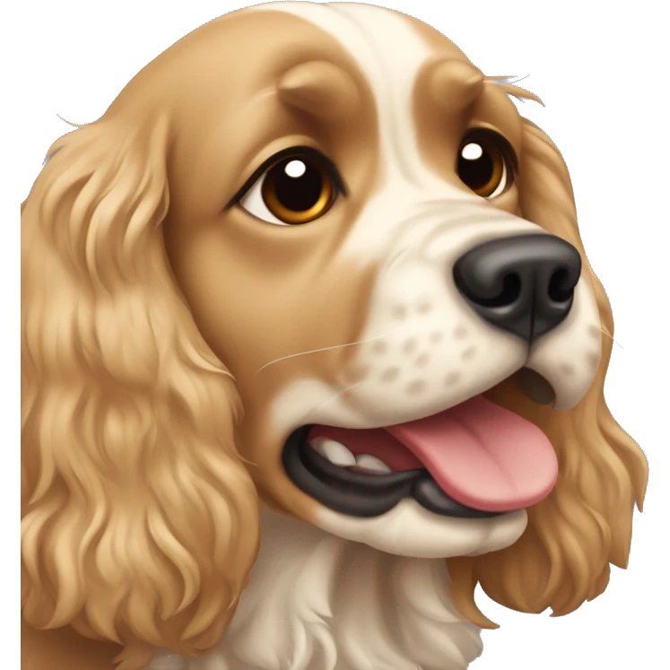 Cocker spaniel crying emoji