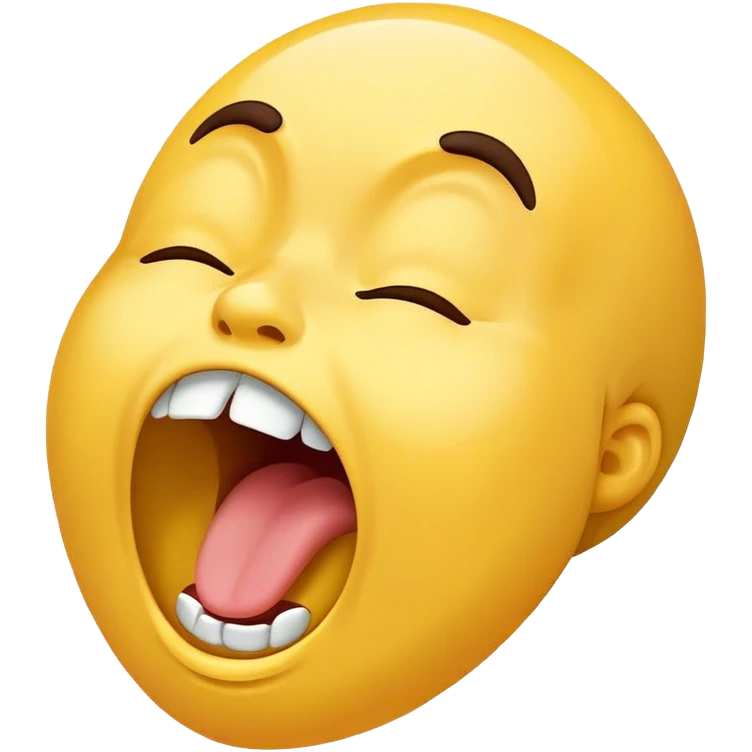 Yawning face emoji