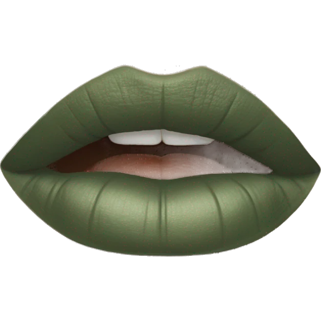 Sage green lipstick emoji