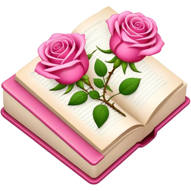 Icone book utilise couleurs rose pour les details  emoji