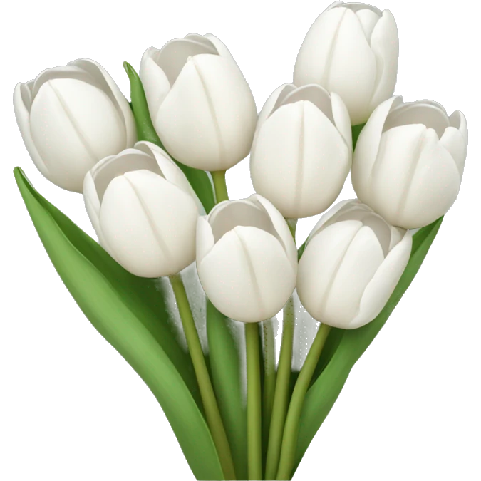 white tulip bouquet  emoji