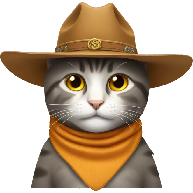 Cat with cowboy hat emoji