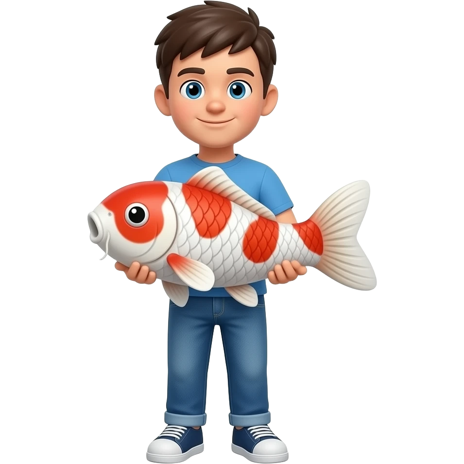human cute koi 3d cartoon emoji