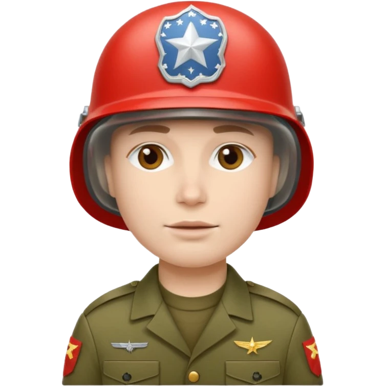 make a brave US soldier with white and natural skin like a human emoji