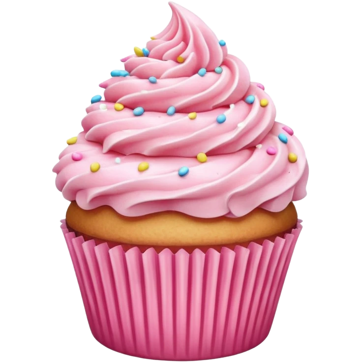 Cupcake with pink icing emoji