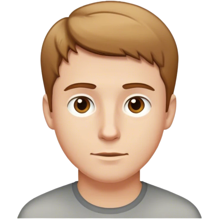  white male with short light brown hair  emoji