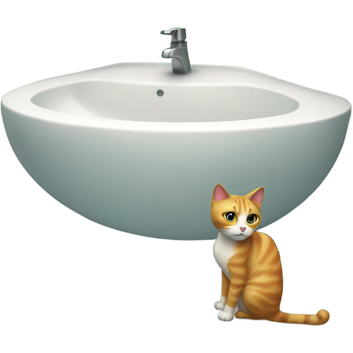 Cat in bathroom  emoji