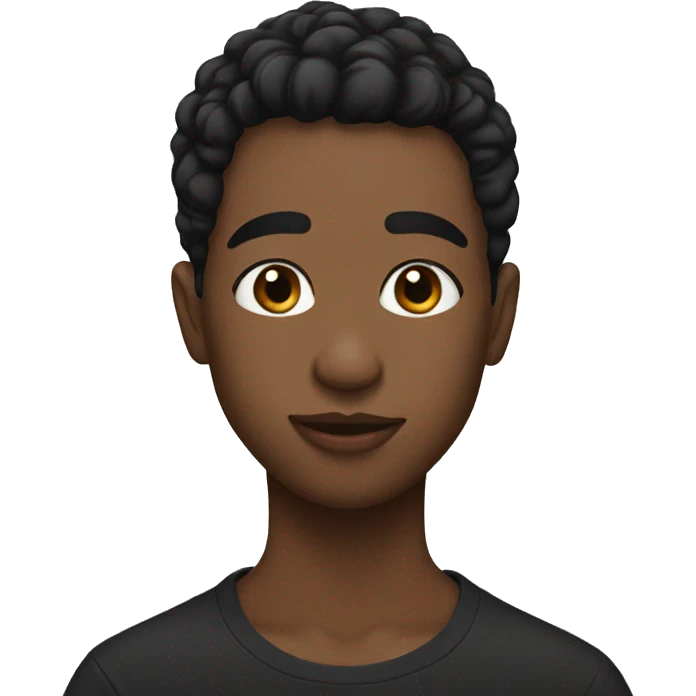 Kiss both black with short hair emoji