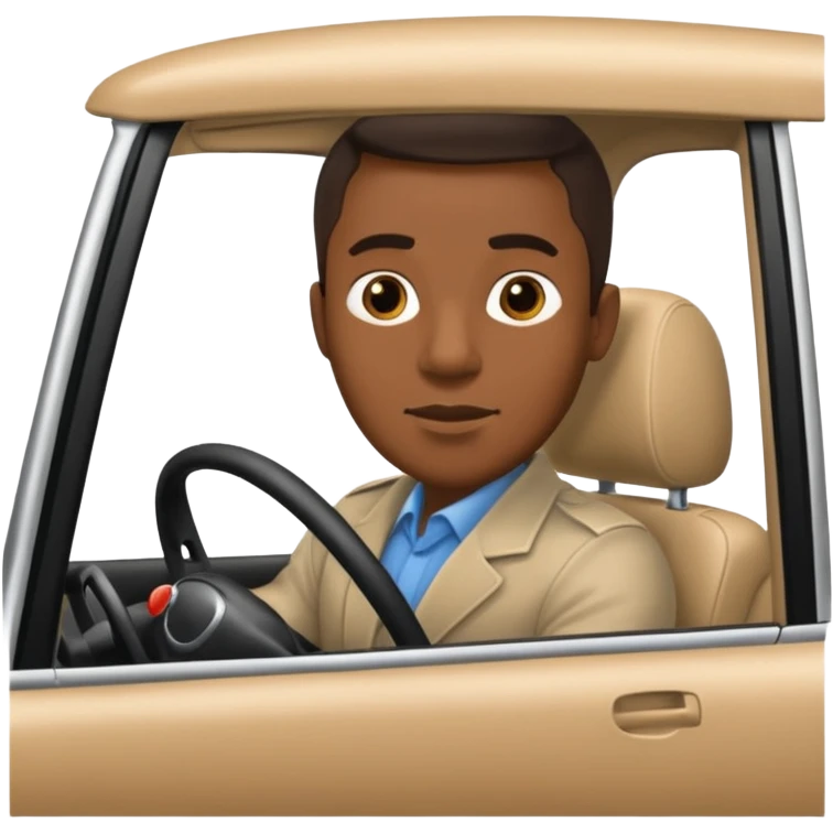 hombre negro conduciendo emoji