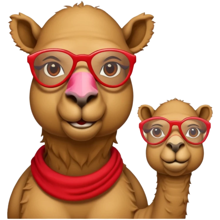 camel with red glasses emoji