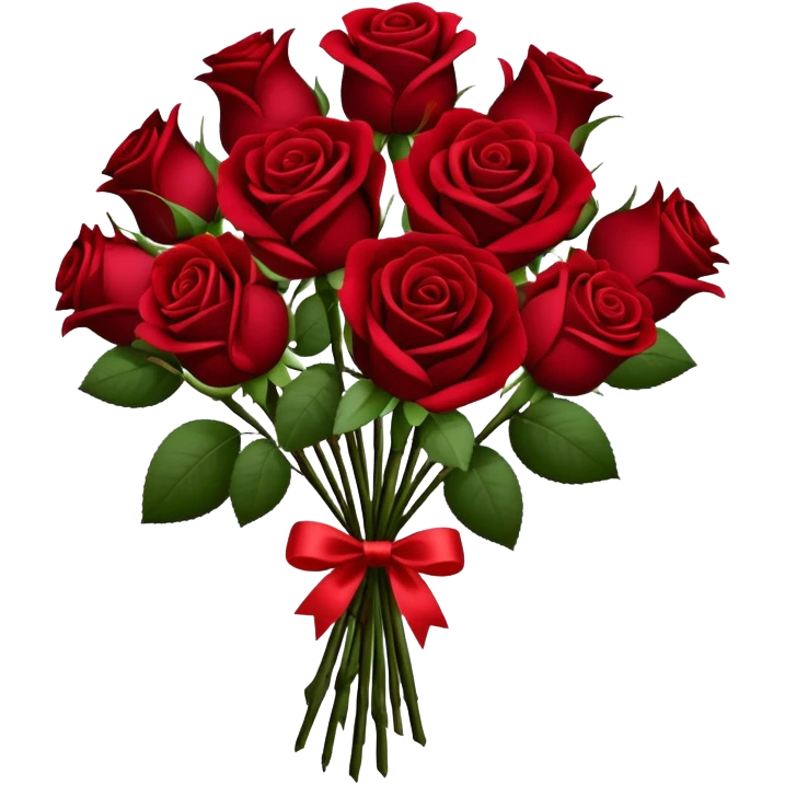 Bouquet of dark red roses emoji