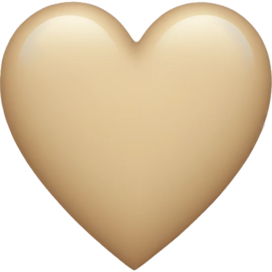 Beige heart  emoji
