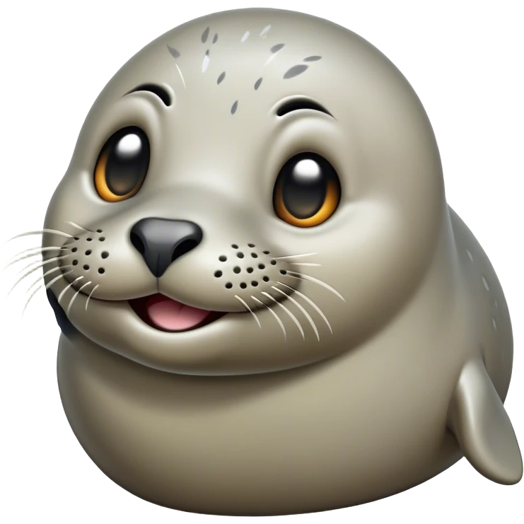 Cinematic Comical harbour seal Portrait Emoji, Head tilted dramatically with an exaggeratedly amused expression, featuring a sleek, agile body with wide, comically expressive eyes full of playful disbelief and a subtly contoured head, Simplified yet hilariously expressive features, highly detailed, glowing with a slightly sassy oceanic glow, high shine, dramatic yet playful, stylized with an air of quirky marine mischief, soft glowing outline, capturing the essence of a meme-worthy harbour seal that looks ready to side-eye its way into viral fame! emoji
