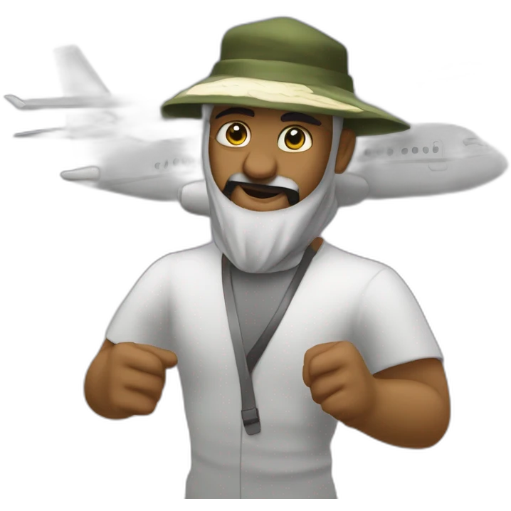 oosama biin ladeen on a plane emoji