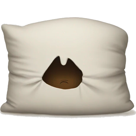 cartoon head buried in pillow emoji