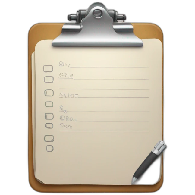clipboard with prompt written on it emoji