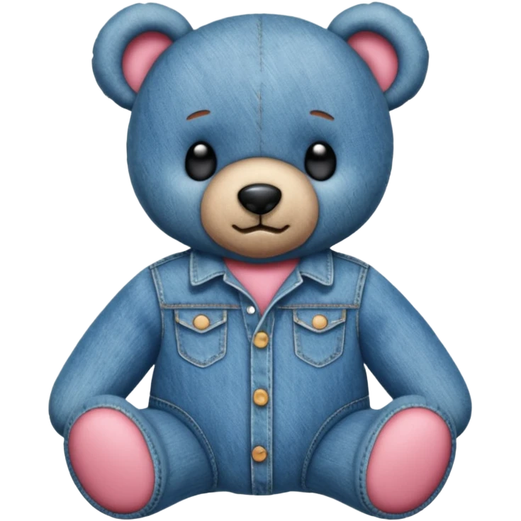 Denim teddy bear emoji