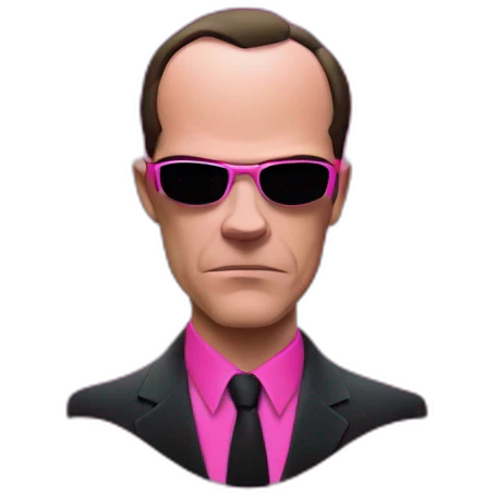 Agent Smith matrix in pink emoji