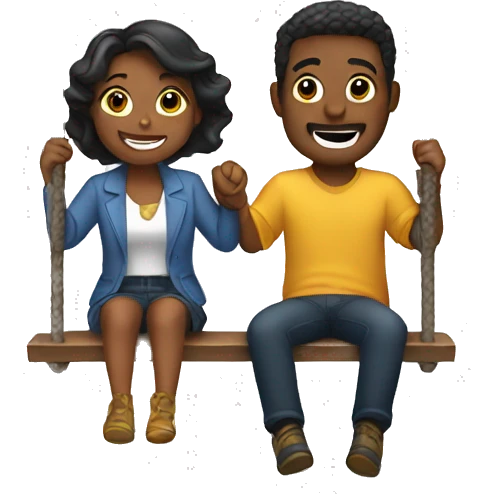 Couple in a swing emoji