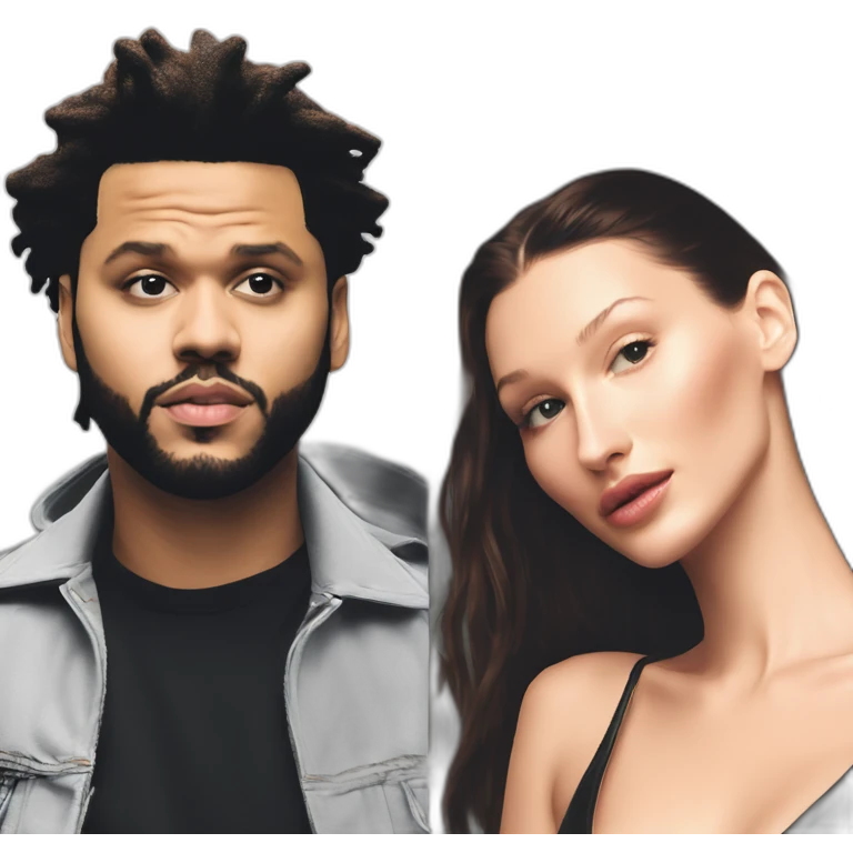 the weeknd and bella hadid emoji