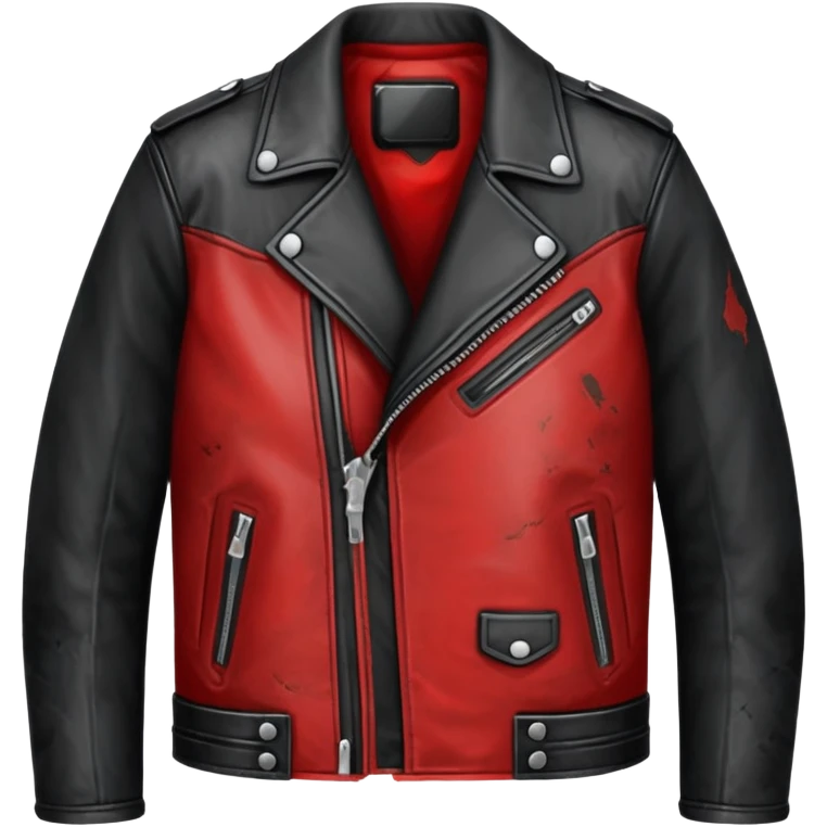 red and black leather jacket emoji