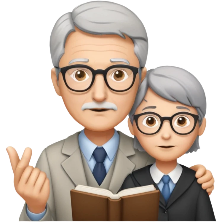 wise teacher guiding a student emoji