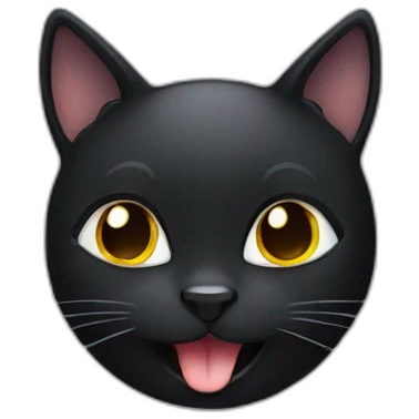 Black cat smile emoji