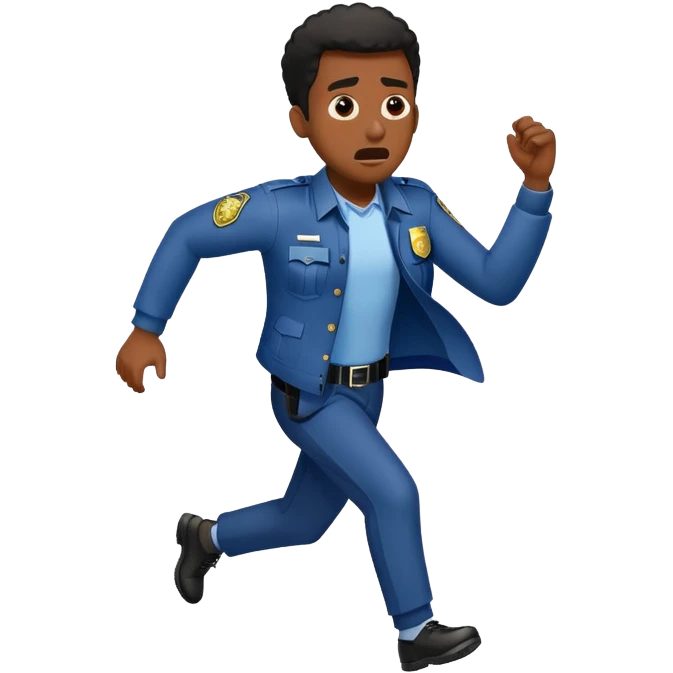 Black man running away form the police  emoji